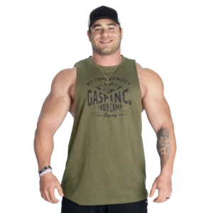 Gasp Cut Out Tank Green (Custom)
