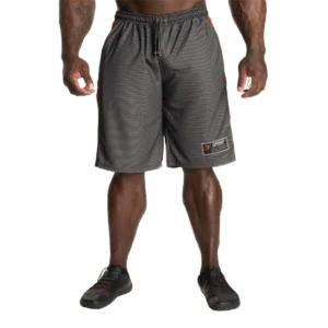 NO 1 Mesh Shorts Black_Red 1 (Custom)